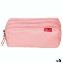 Trousse d'écolier ENRI Rose 21 x 7 x 11 cm (5 Unités)