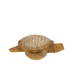 Deko-Figur Romimex Beige natürlich Polyesterharz Tortoise 16 x 6 x 20 cm