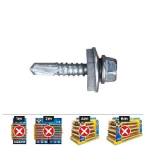 Boîte à vis CELO 7301 zingage Ø 6,3 x 38 mm Avec rondelle Hexagonal Mèche (200 Unités)