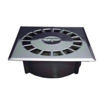 Abfluss Tecnoagua T-88 I PVC Edelstahl 16,5 x 16,5 x 5,7 cm Ø 7,5 - 5 cm Vertikal