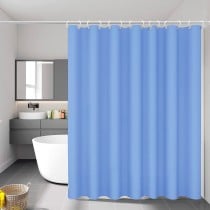 Shower Curtain Exma Blue PVC 140 x 180 cm
