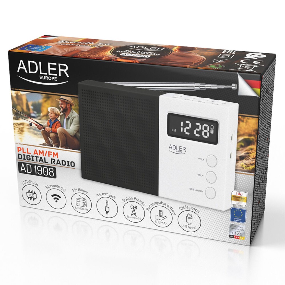 Radio Adler pll fm ad 1908 Noir Blanc