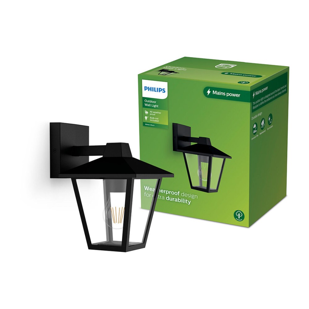 Wandleuchte Philips kinno Schwarz 25 W Aluminium E27