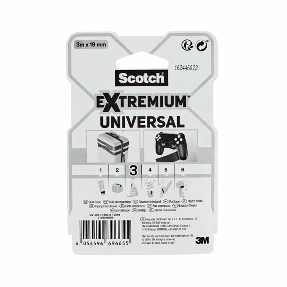 Duct tape Scotch extremium 3 universal Black 3 m x 19 mm