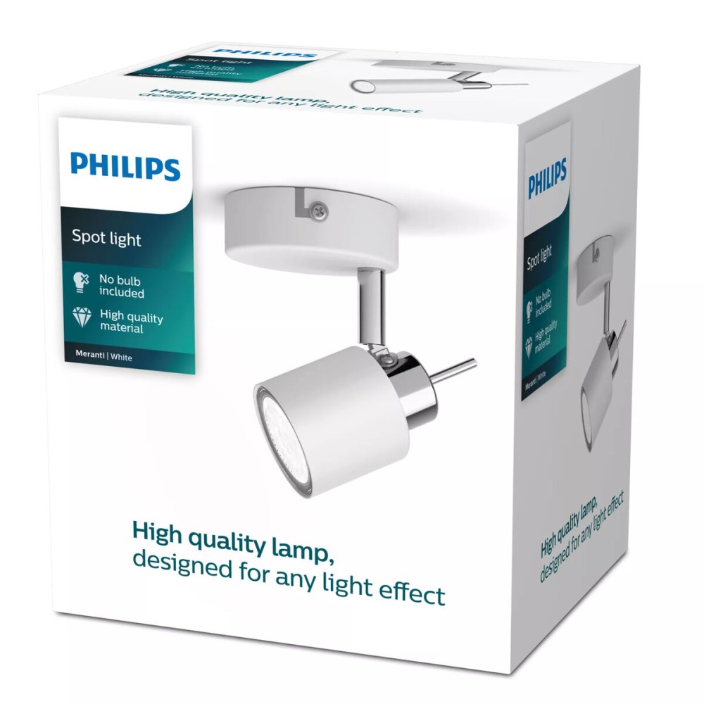 Lumière Philips meranti Blanc GU10 8 x 15,5 x 8 cm