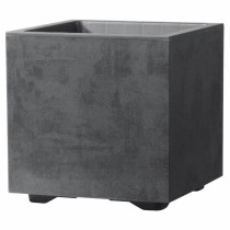 Plant pot Deroma Anthracite 25 cm Plastic Squared Bucket Ø 25 cm