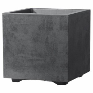 Plant pot Deroma Anthracite 25 cm Plastic Squared Bucket Ø 25 cm