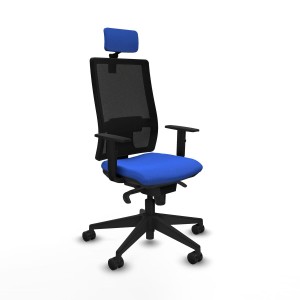 Office Chair with Headrest Horna Piqueras y Crespo 1D066N2 Blue