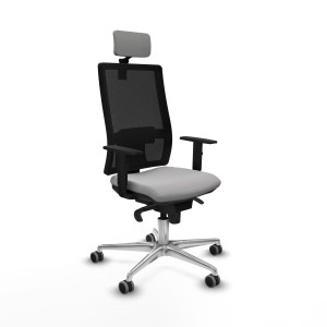Office Chair with Headrest Horna Piqueras y Crespo 1D086G2 Light grey