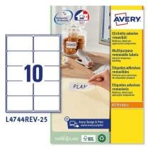 Etiquettes pour Imprimante Avery L4744REV Blanc 25 Volets 96 x 50,8 mm (5 Unités)