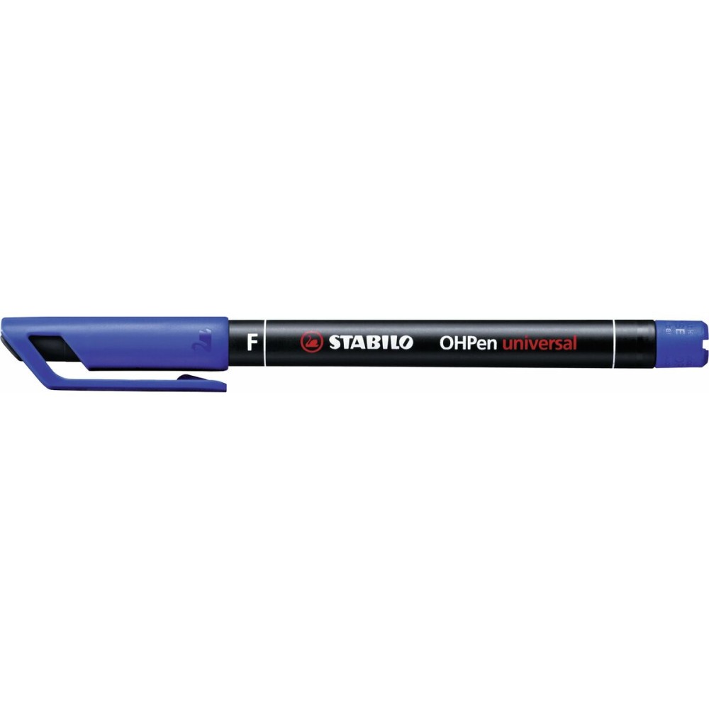 Marqueur permanent Stabilo OHPen Bleu 10 Pièces