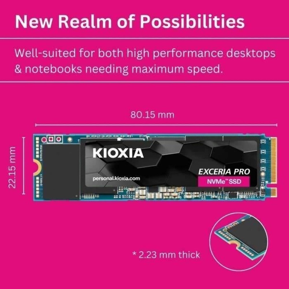 Disque dur Kioxia 2 TB SSD