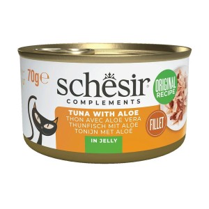 Katzenfutter Agras Pet Foods SCHESIR Complements Tuna with aloe in jelly Fisch 70 g