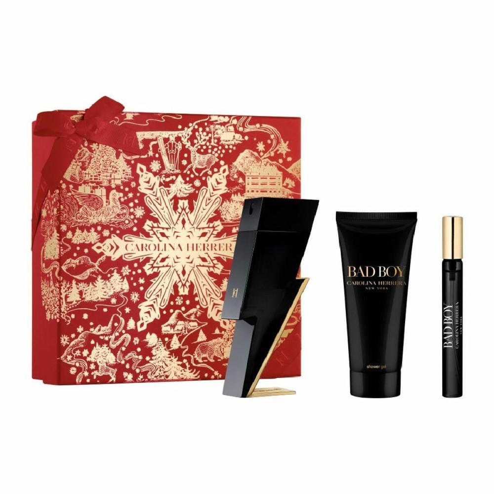 Set de Parfum Homme Carolina Herrera BAD BOY EDT 3 Pièces