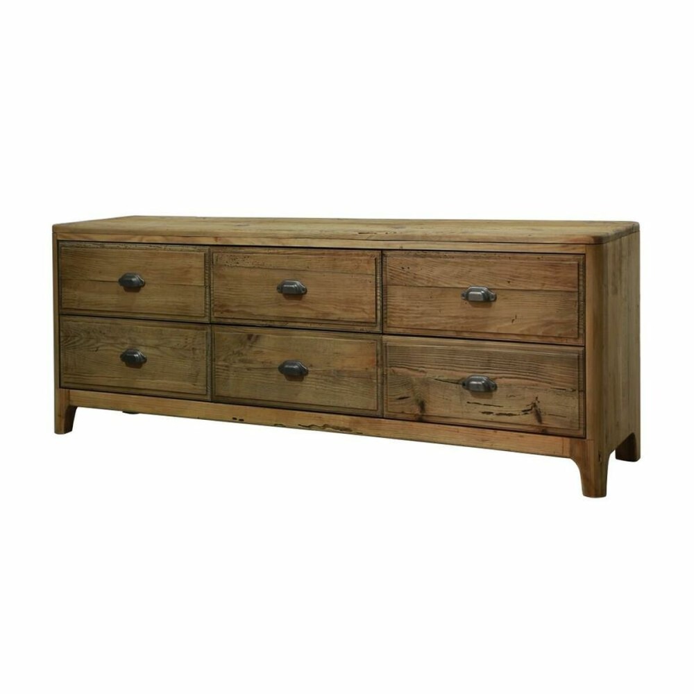 Meubles de télévision DKD Home Decor Multicouleur Naturel Bois Bois Recyclé 180 x 45 x 55 cm