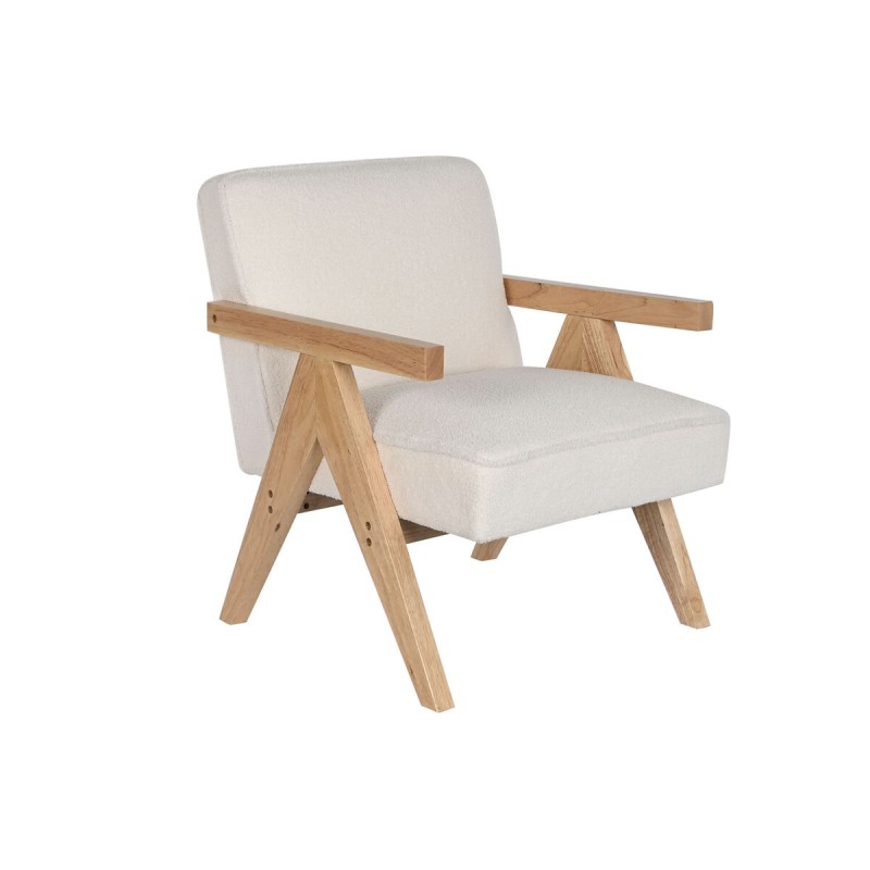 Sitz DKD Home Decor Weiß Polyester Holz 64 x 66 x 79 cm