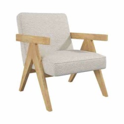 Sitz DKD Home Decor Weiß Polyester Holz 64 x 66 x 79 cm