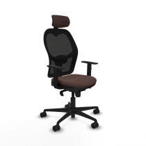 Office Chair with Headrest Jorquera Piqueras y Crespo 1D036N2 Black Dark brown