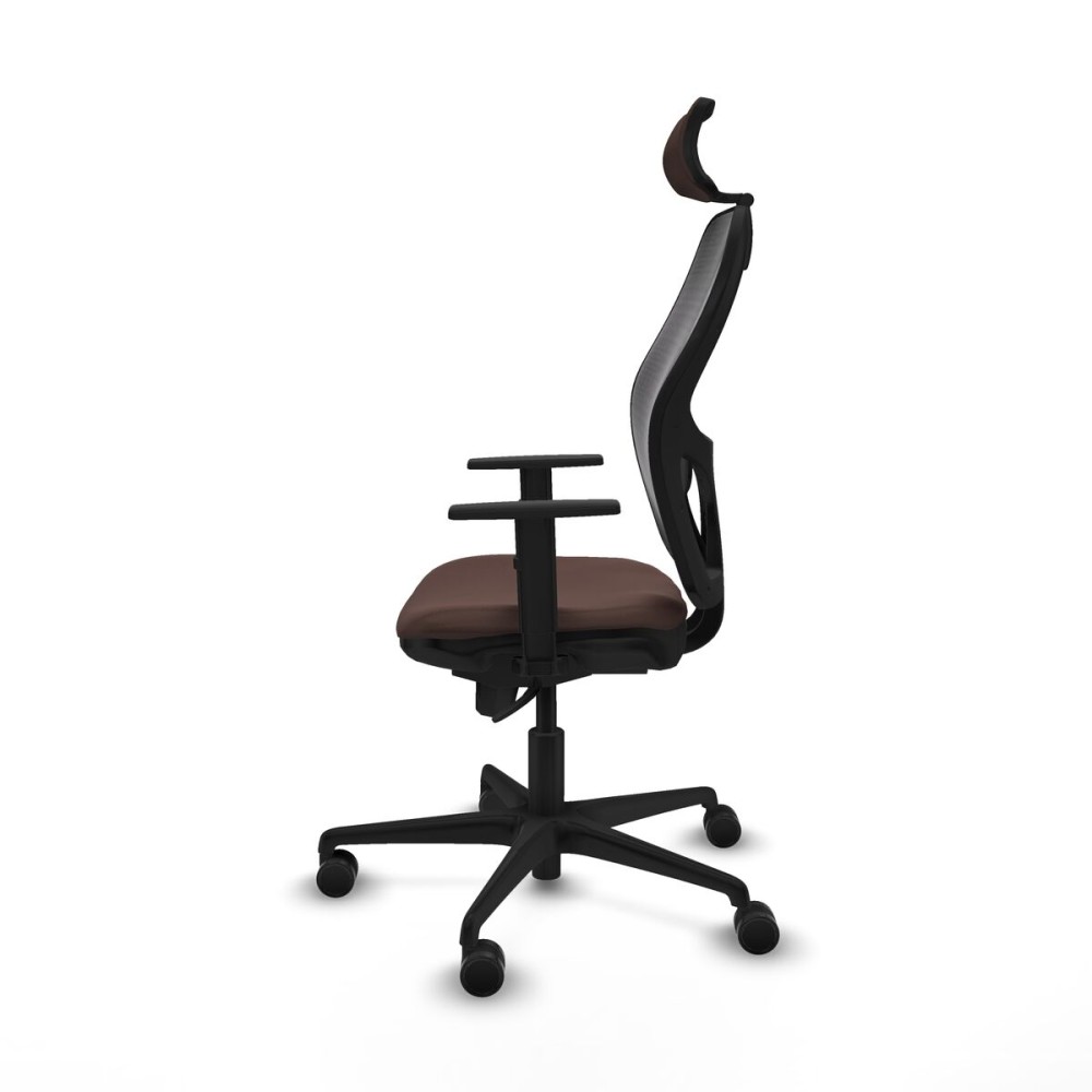 Office Chair with Headrest Jorquera Piqueras y Crespo 1D036N2 Black Dark brown