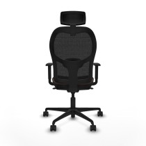 Office Chair with Headrest Jorquera Piqueras y Crespo 1D036N2 Black Dark brown