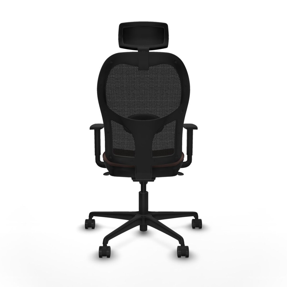 Office Chair with Headrest Jorquera Piqueras y Crespo 1D036N2 Black Dark brown