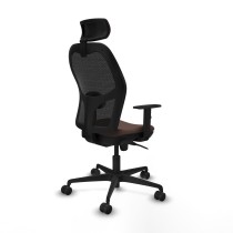 Office Chair with Headrest Jorquera Piqueras y Crespo 1D036N2 Black Dark brown