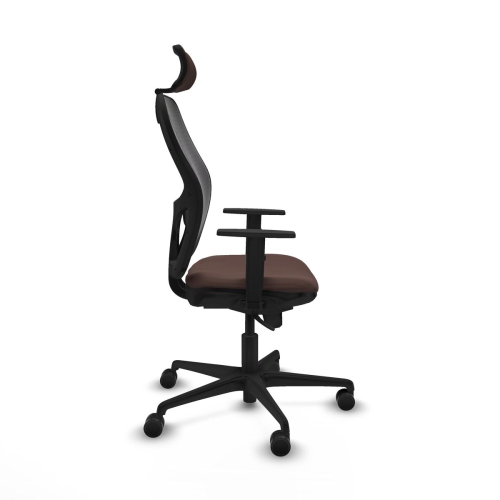 Office Chair with Headrest Jorquera Piqueras y Crespo 1D036N2 Black Dark brown