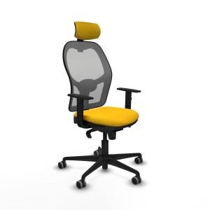 Office Chair with Headrest Jorquera Piqueras y Crespo 1D036G2 Yellow