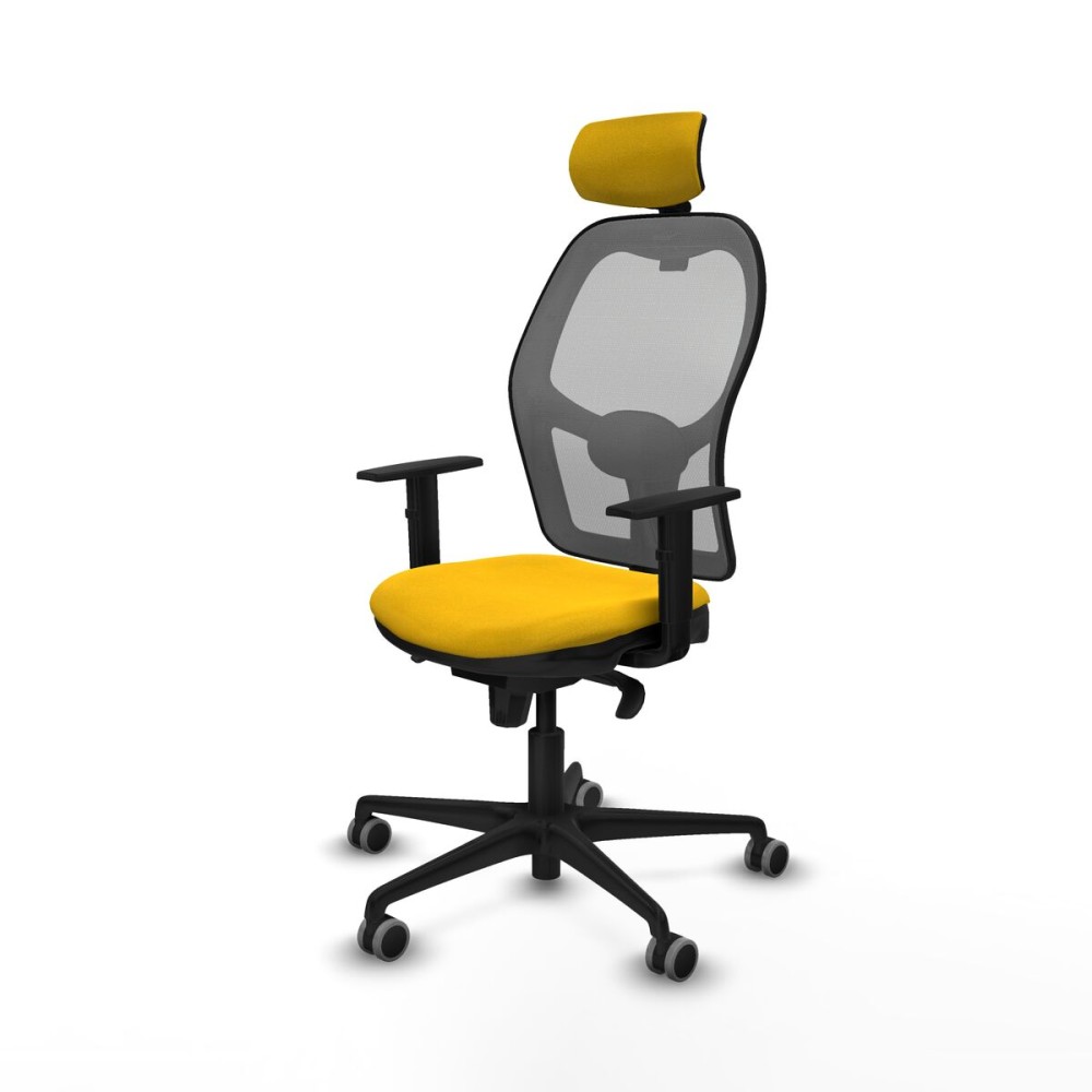 Office Chair with Headrest Jorquera Piqueras y Crespo 1D036G2 Yellow