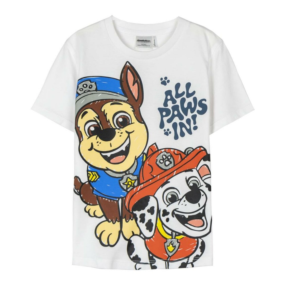 T shirt à manches courtes Enfant The Paw Patrol Blanc