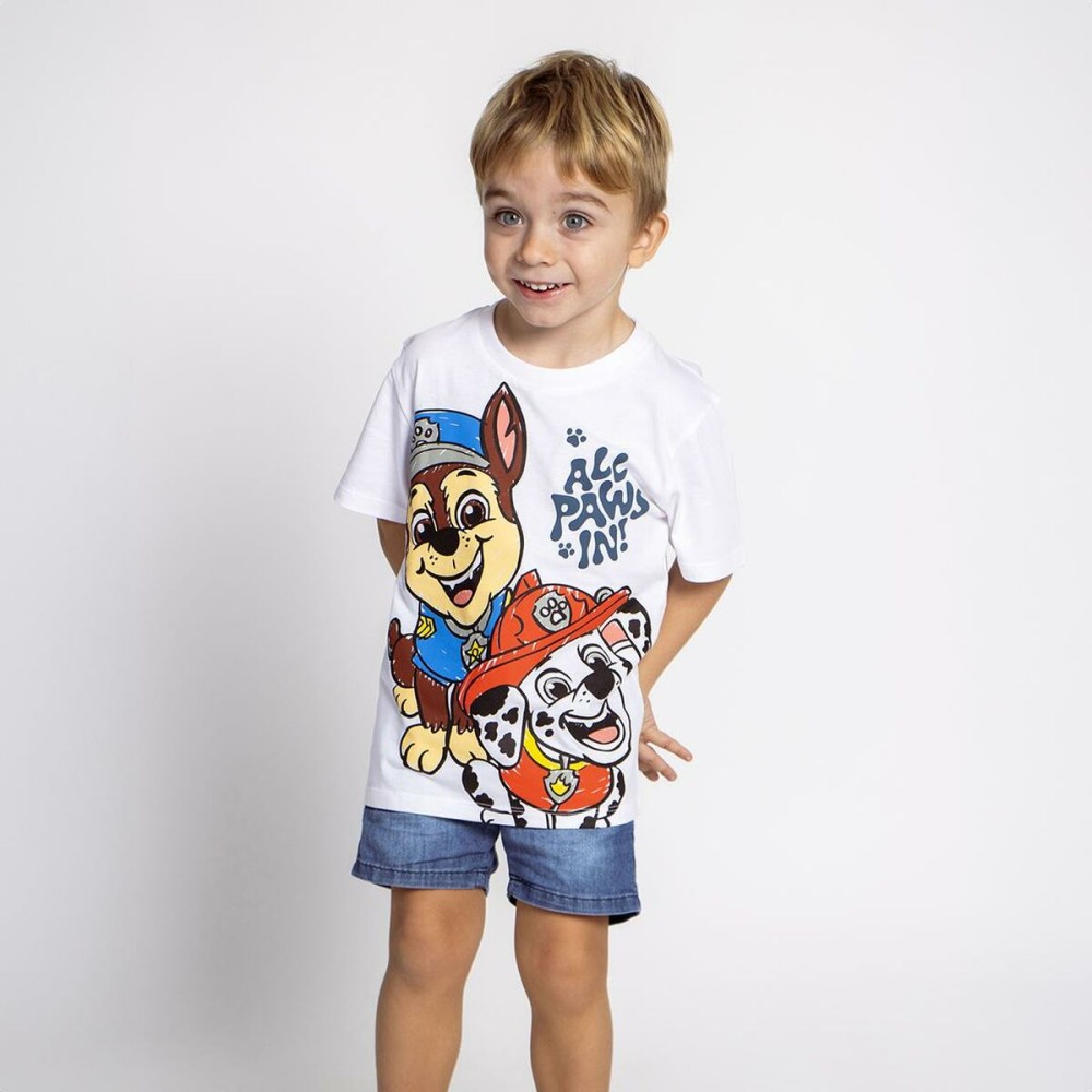 Kurzarm-T-Shirt für Kinder The Paw Patrol Weiß