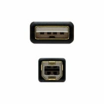 USB 2.0 A zu USB-B-Kabel NANOCABLE 10.01.1205 Schwarz 5 m (1 Stück)