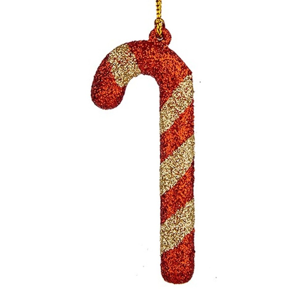 Ensemble Décorations de Noël Krist+ 00543-2 Rouge Doré Plastique Bâton 6,5 x 1 cm 8 Pièces (24 Unités)