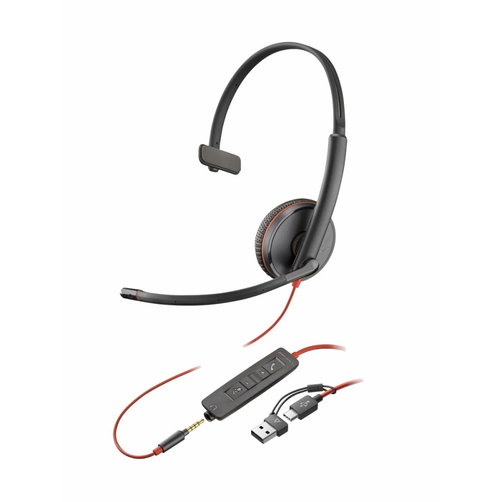 Headphones with Microphone Poly 8X227A6 Black