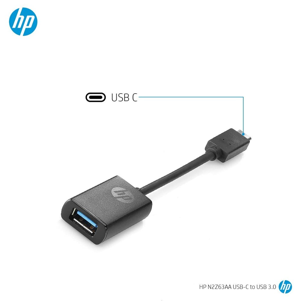 Adaptateur USB HP N2Z63AA 10 cm Noir