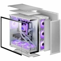 ATX Semi-Tower Gehäuse Mars Gaming MCNOVA2 Weiß Silberfarben