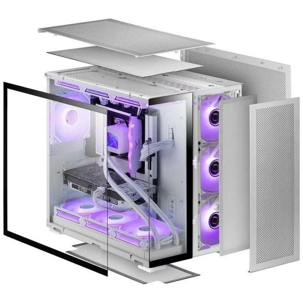 ATX Semi-Tower Gehäuse Mars Gaming MCNOVA2 Weiß Silberfarben