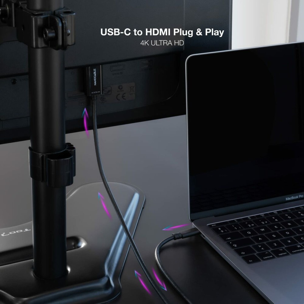 USB-C zu HDMI-Kabel NANOCABLE 10.15.5102 1,8 m Schwarz