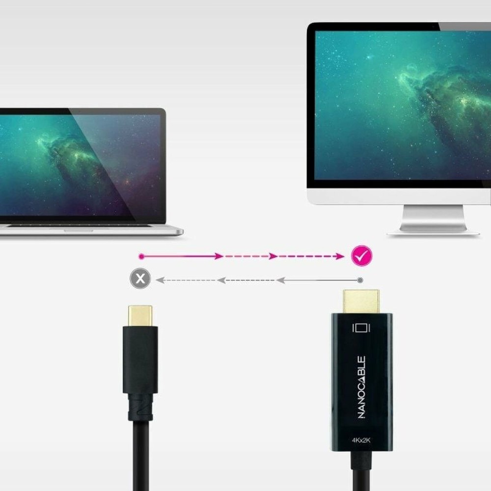 USB-C zu HDMI-Kabel NANOCABLE 10.15.5135 5 m Schwarz