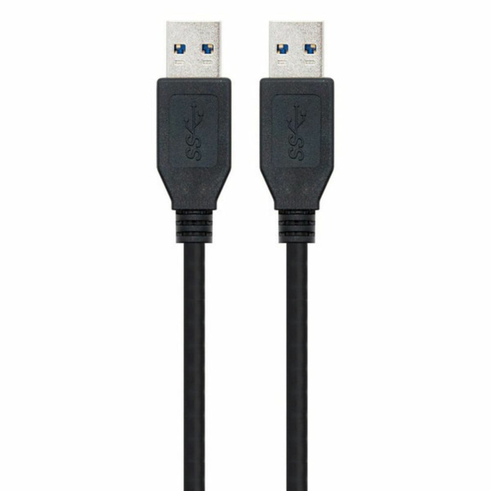 USB 3.0 A zu USB-A-Kabel NANOCABLE 10.01.1002-BK Schwarz 2 m