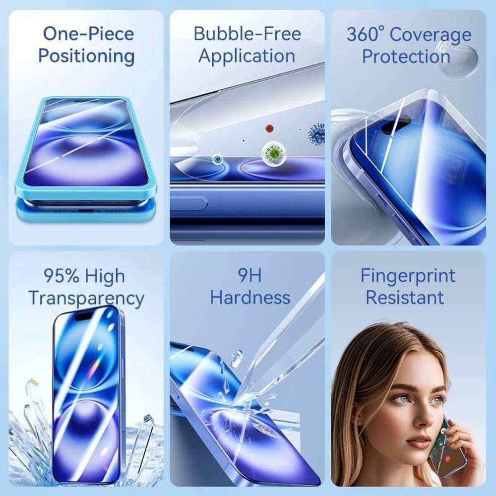 Bildschirmschutz aus Hartglas fürs Handy Vention KUNTCC-30 iPhone 16