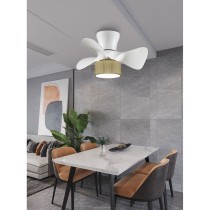 Ceiling Fan with Light Romimex White Natural