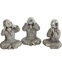 Ensemble de Figurines Romimex Argenté Moine 17 x 22 x 15 cm 3 Pièces