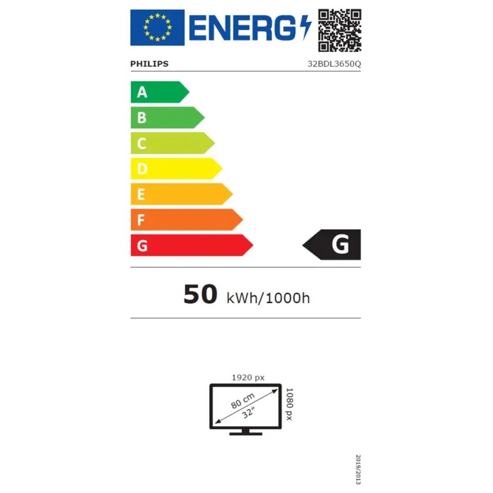 Moniteur Videowall Philips 32BDL3650Q Full HD 32"