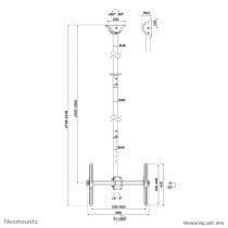 Bildschirm-Träger für den Tisch Neomounts CL35-440BL16XL 70" 37" 50 kg