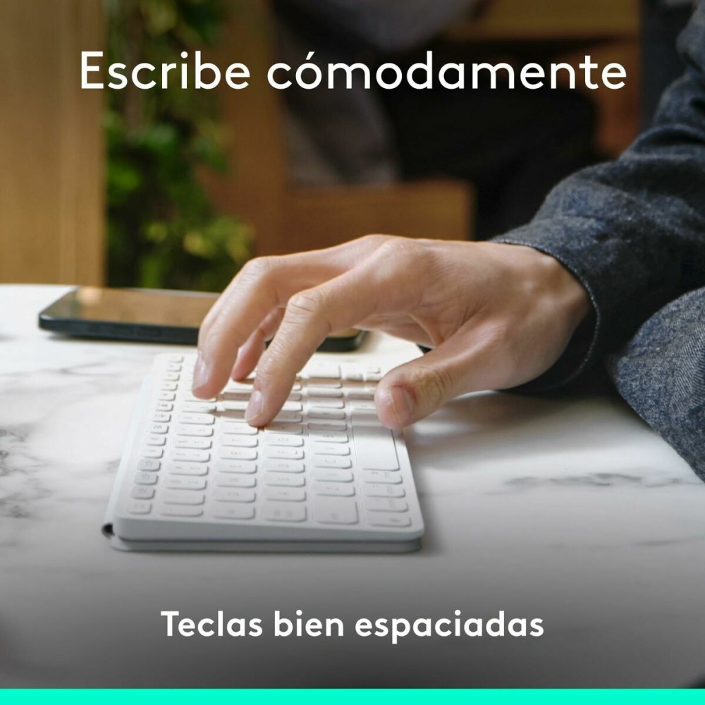 Clavier Logitech 920-012974 Blanc Gris QWERTY