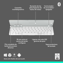 Tastatur Logitech 920-012974 Weiß Grau QWERTY