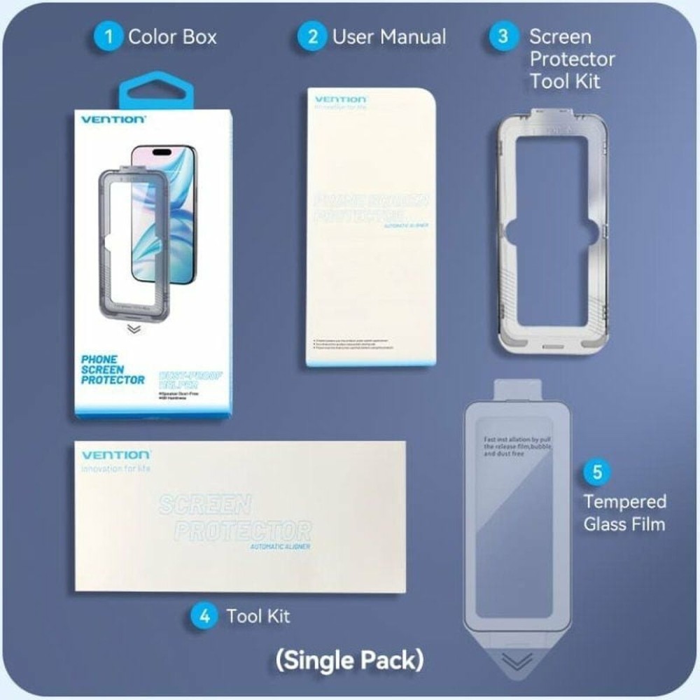 Bildschirmschutz aus Hartglas fürs Handy Vention KUPTCD-40 iPhone 16