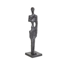 Sculpture Romimex Noir Aluminium 9 x 34 x 9 cm Homme