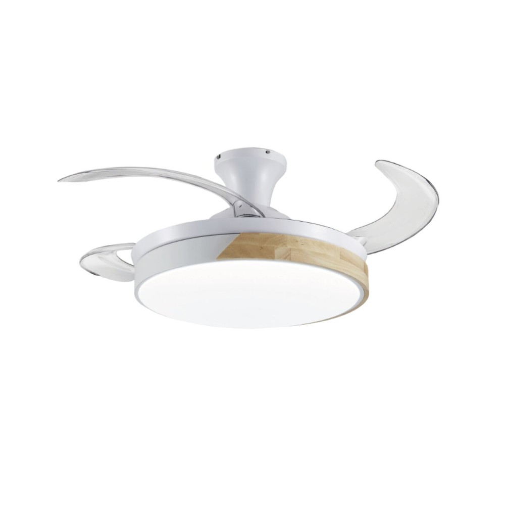 Ventilateur de Plafond avec Lumière Romimex Blanc Naturel